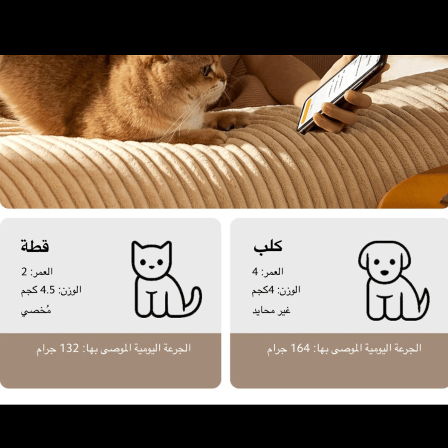 جهاز موزع الطعام للحيوانات الأليفة الذكي Xiaomi Smart Pet Food Feeder 2 شاومي بسعة 5 لتر - أبيض