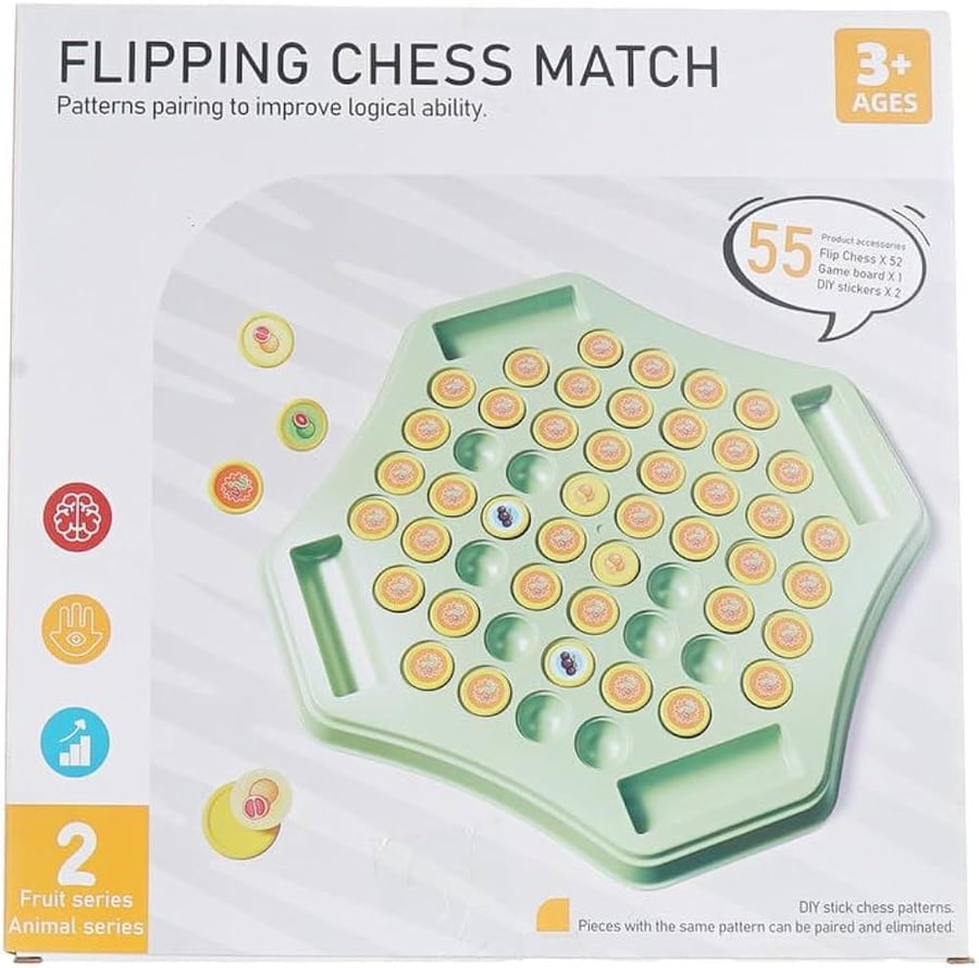 لعبة الذاكرة الفواكه التعليمية (Flipping Chess Match) – لتنمية المنطق والتركيز للأطفال والكبار