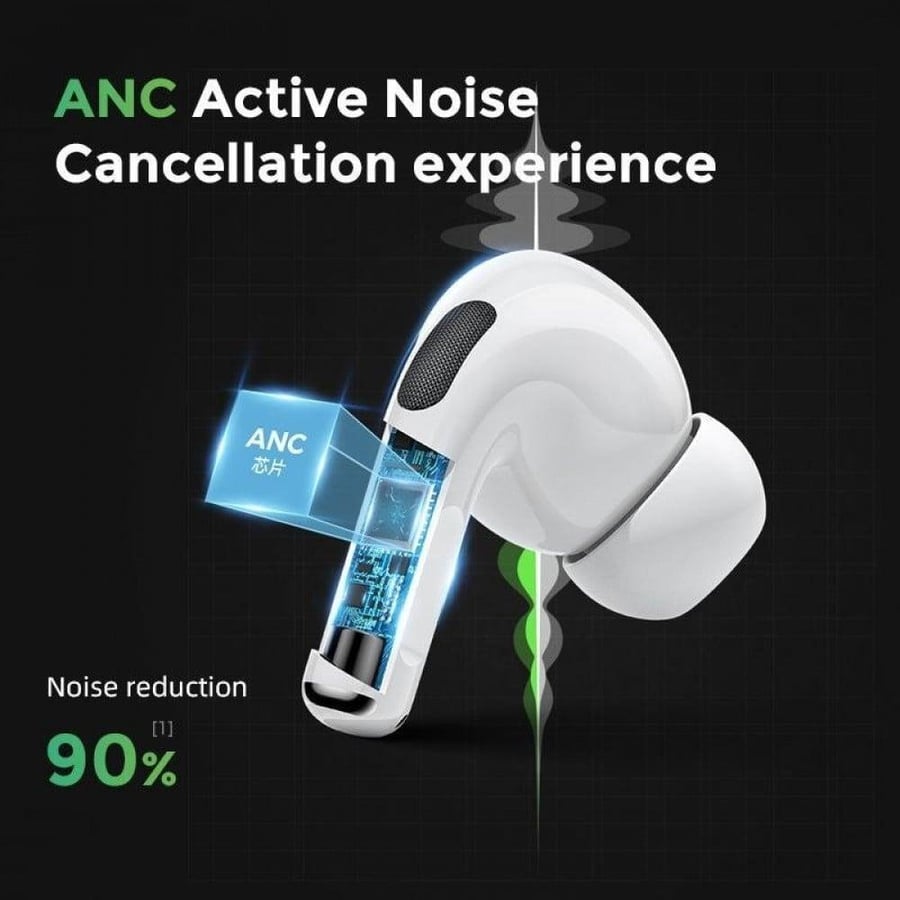 سماعة جيروم T03S برو بخاصية عزل الضجيج ANC لاسلكية Joyroom T03S Pro الكود الذهبي ضمان سنتين