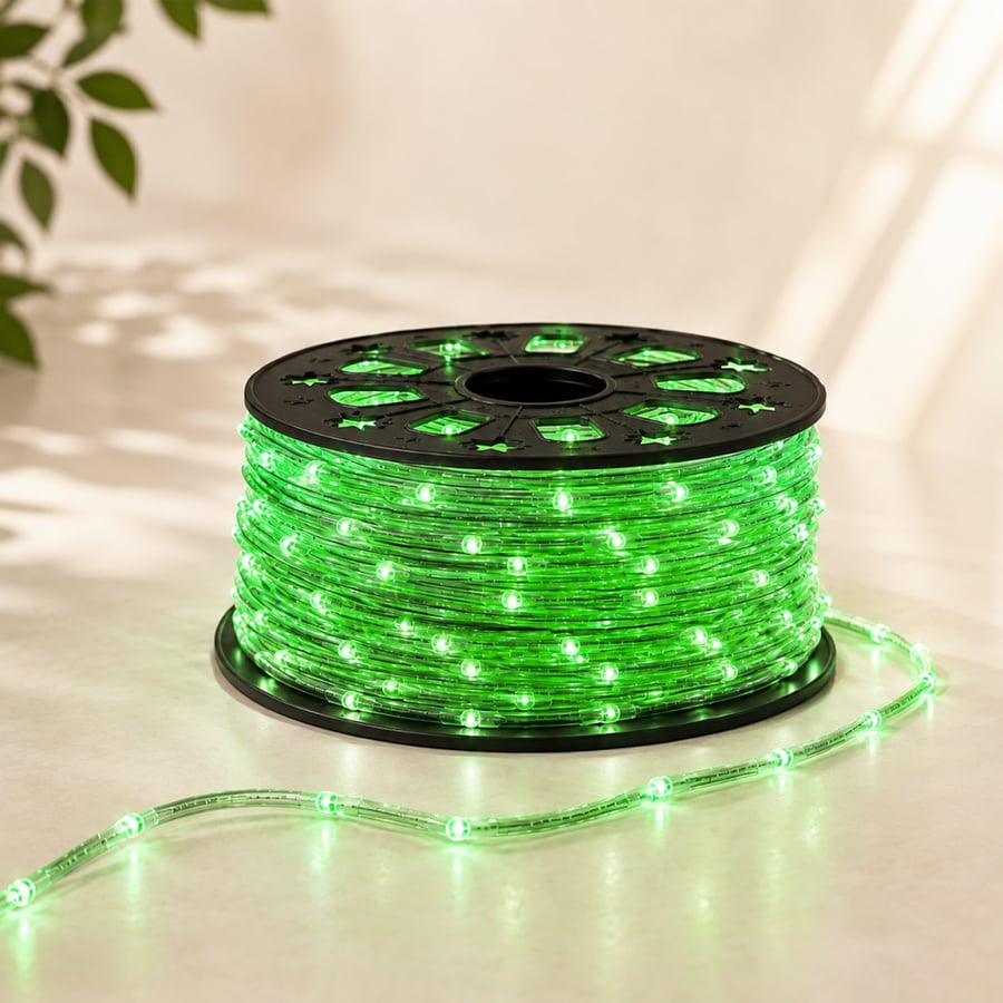 حبل لمبات LED أخضر للإضاءة الداخلية والديكورات الاحتفالية