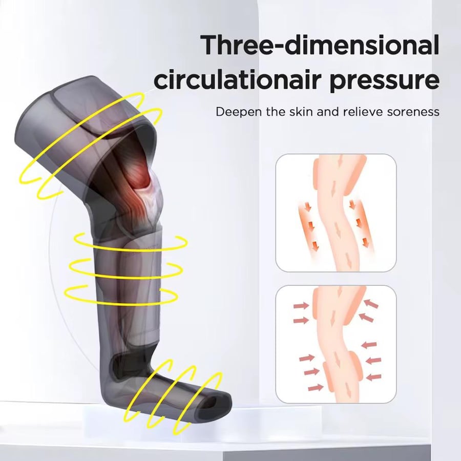 Smart rechargeable air foot massage device