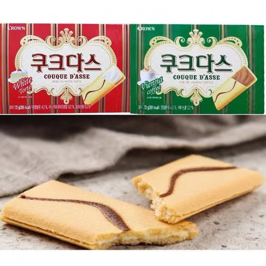 كوكيز كريم التاج الكوري Korean Crown Cookies