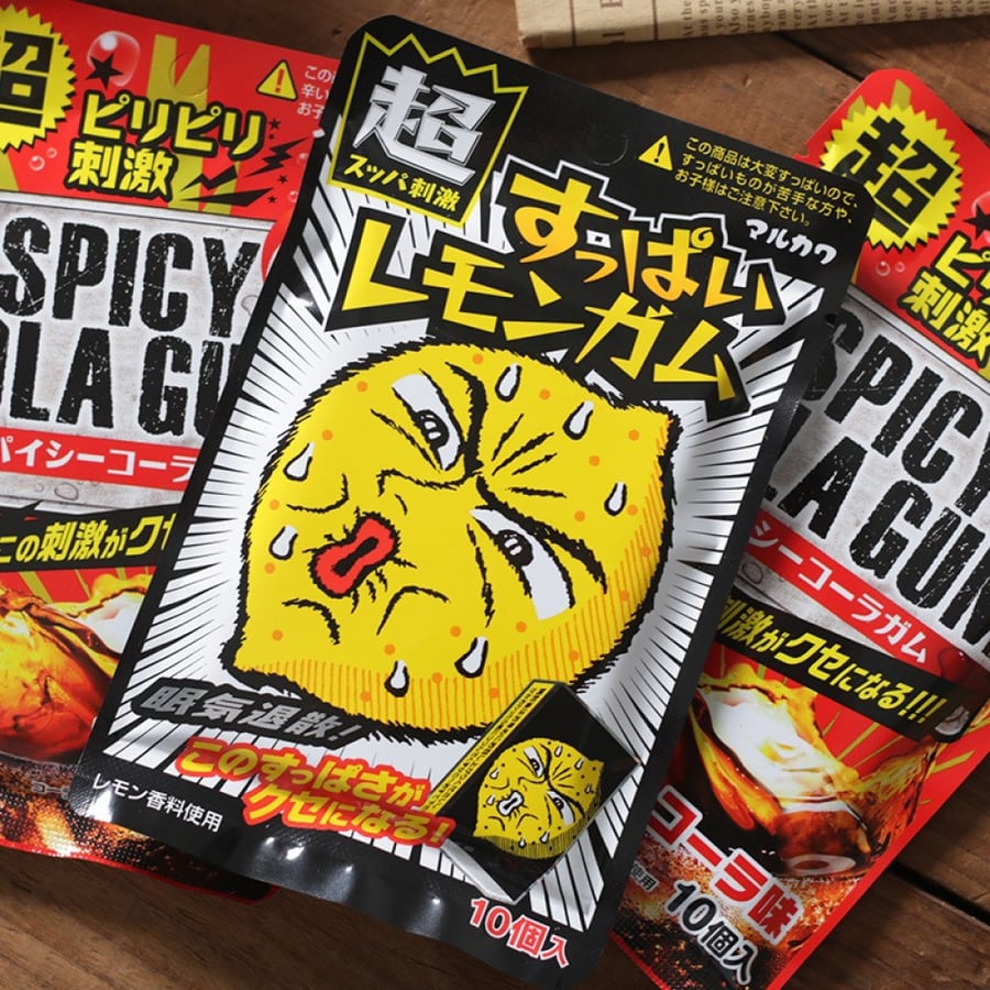 علكة ليمون يابانية فائقة الحموضة Japanese Marukawa super sour lemon gum