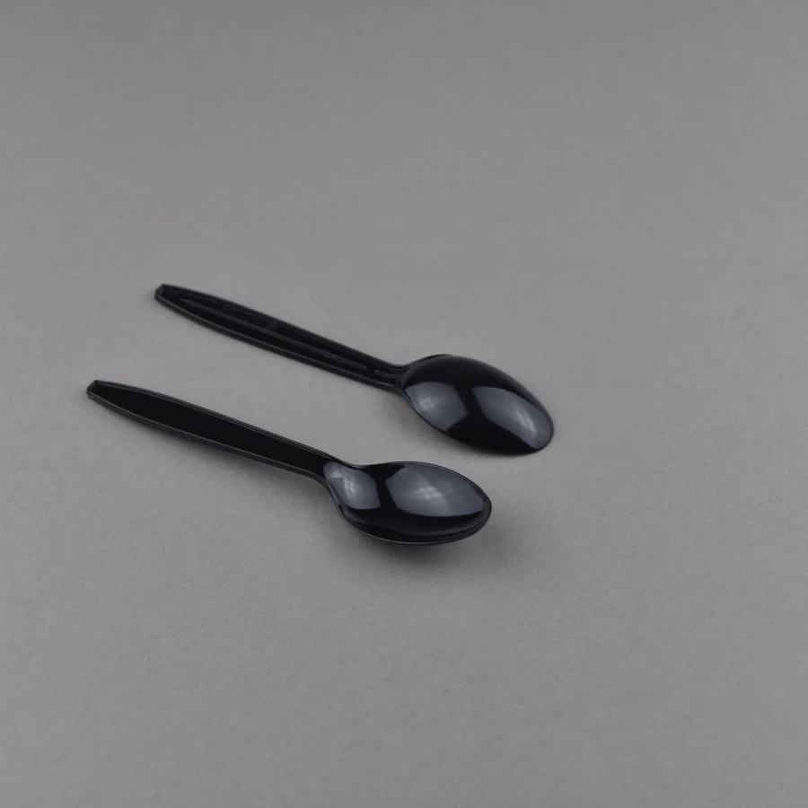 Small black ice cream spoons (100) spoons