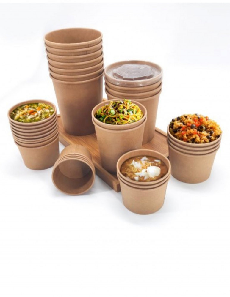 Paper boxes with lids brown 350 gm
