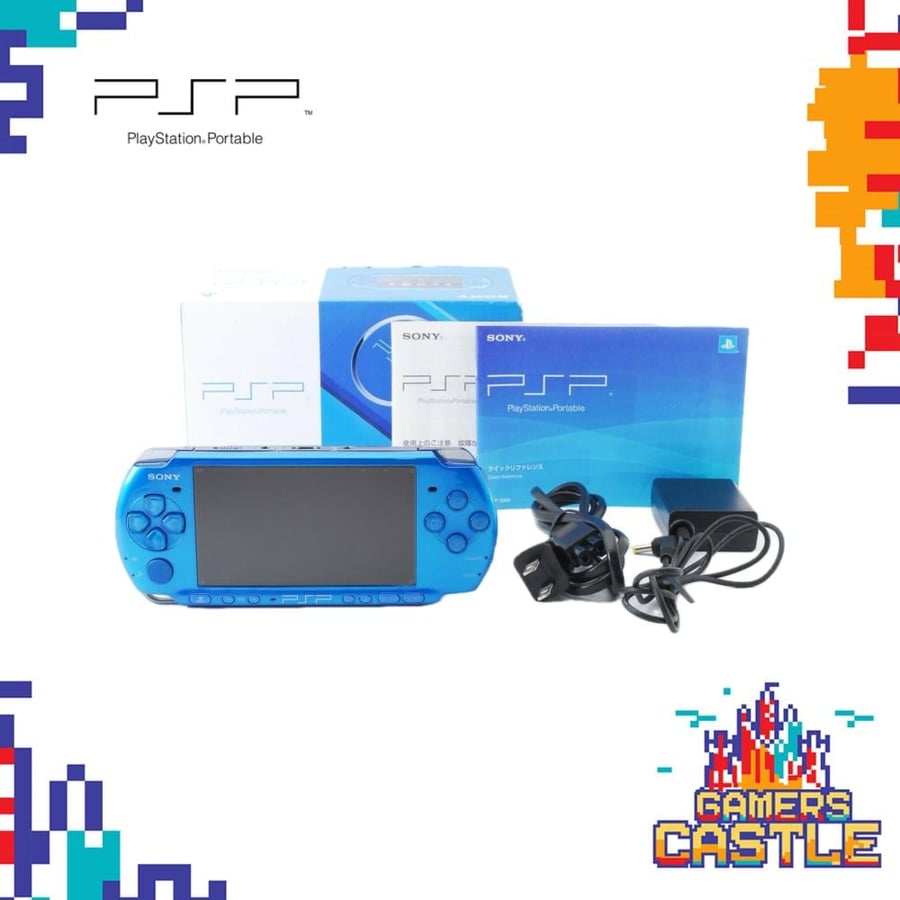 PSP مستعمل بالكرتون (ازرق) موديل 3000