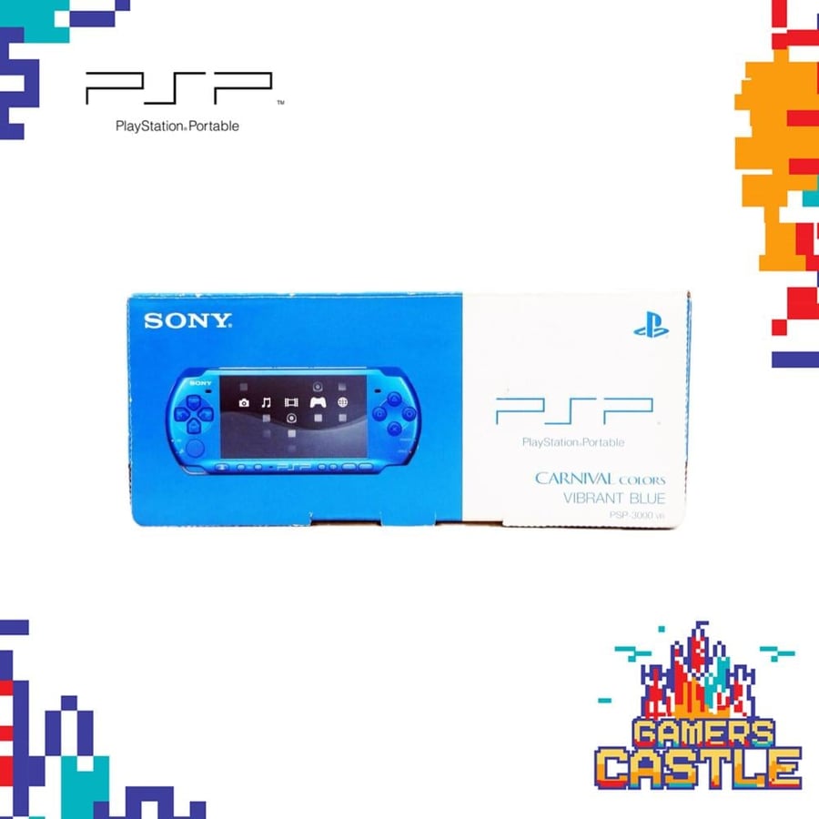 PSP مستعمل بالكرتون (ازرق) موديل 3000