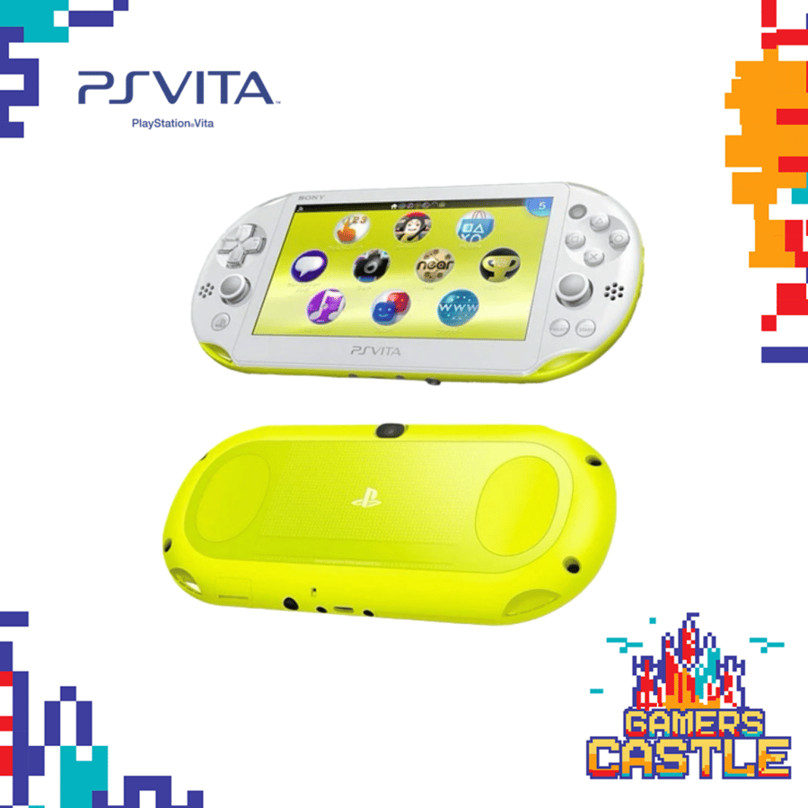 بي اس فيتا موديل 2000 مستعمل - ابيض/ليموني Ps Vita