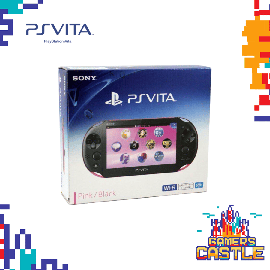 بي اس فيتا موديل 2000 مستعمل بالكرتون - وردي/اسود Ps Vita