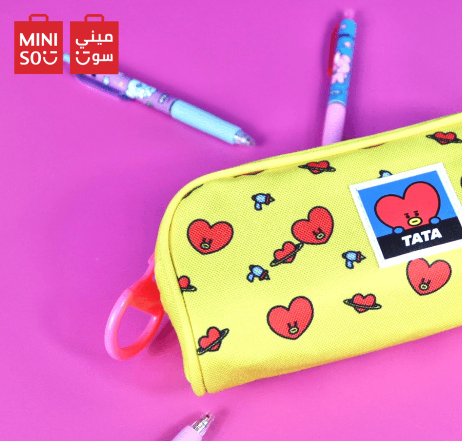 Large stationery pencil case with zipper from BT21 series - Tata