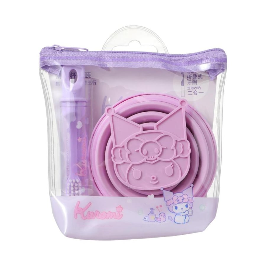Foldable toothbrush and cleaning cup from Koromi