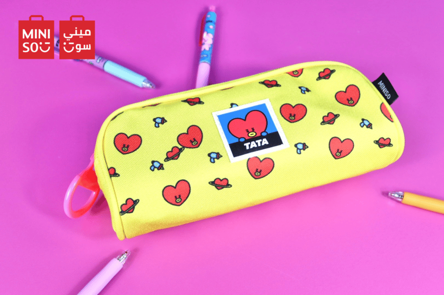 Large stationery pencil case with zipper from BT21 series - Tata