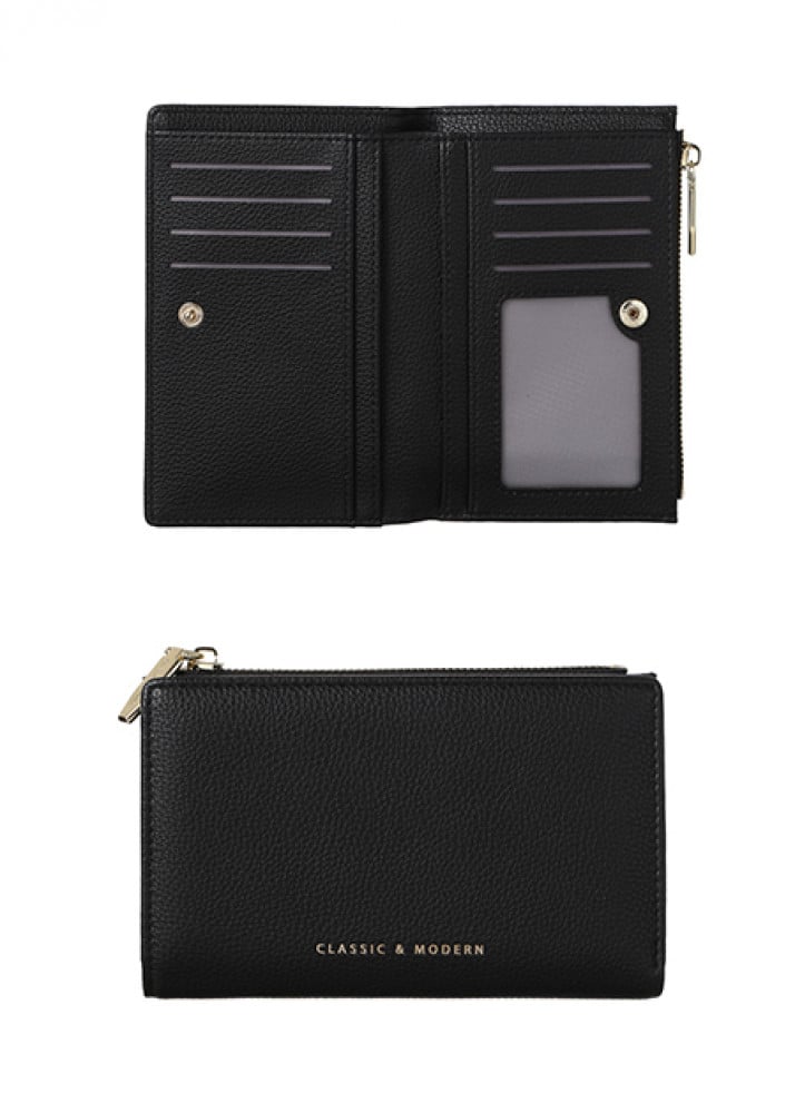 Women's wallet - black - 15x9cm