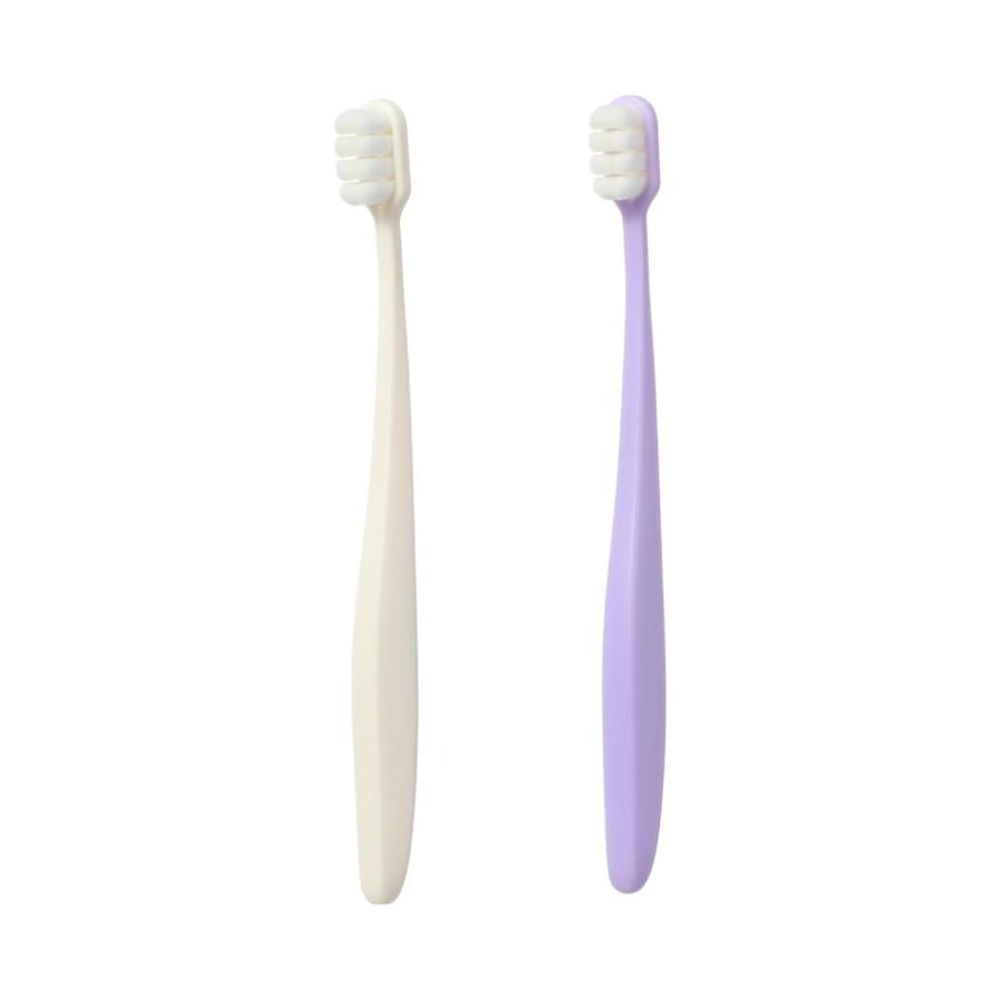 Soft bristle toothbrush, dense - 2 pieces
