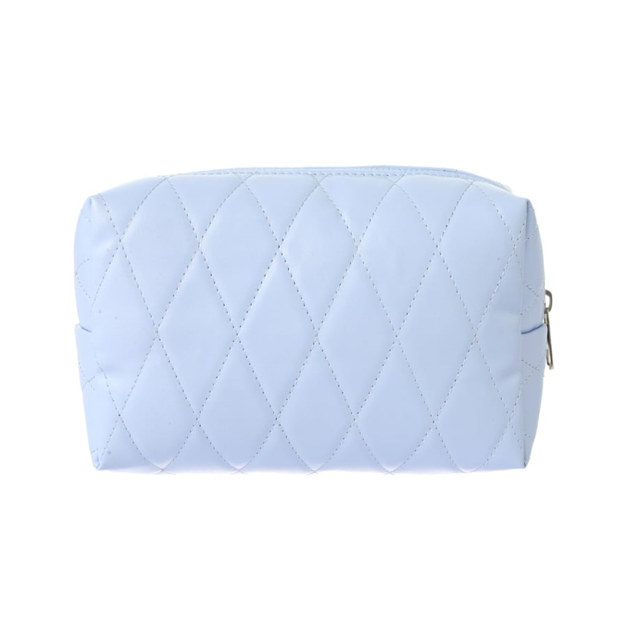Rectangular makeup bag with specific pattern - light blue - 12×18 cm
