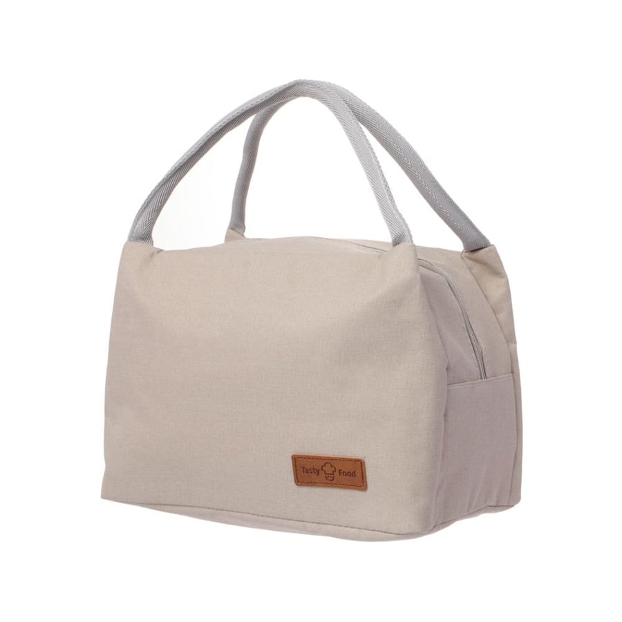 A single-color lunch bag with large capacity - gray
