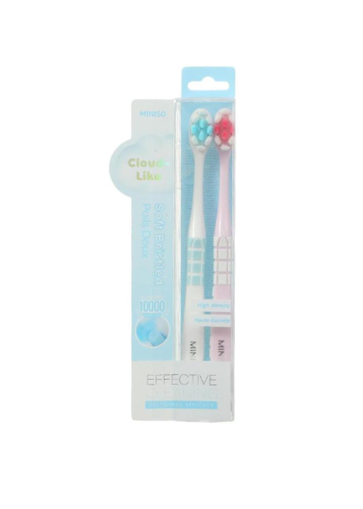 Toothbrush with soft bristles resembling clouds - 2 pieces