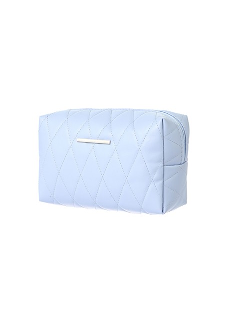 Rectangular makeup bag with specific pattern - light blue - 12×18 cm