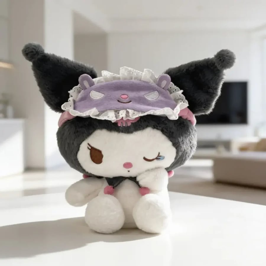 دمية محشوة بوضعية الجلوس من مجموعة سانريو كورومي ساوند سليب - 26 سم من