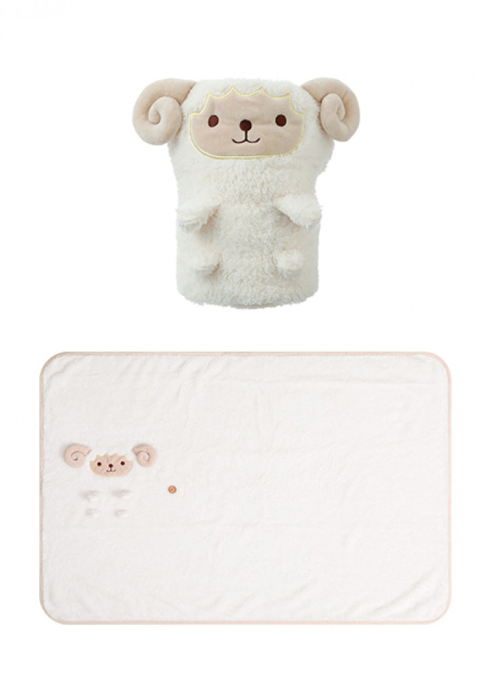 Stuffed blanket in the shape of a sheep - 80x120 cm
