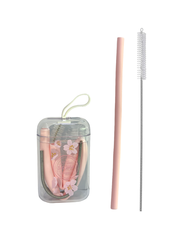 مزاز في عبوة محمولة من سلسلة أزهار الساكورا - straw 22cm brush 23.7cm