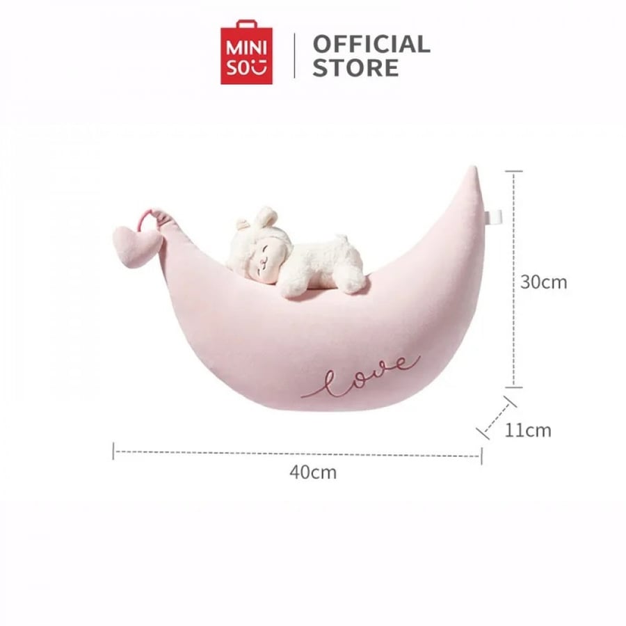 دمية محشوة على شكل خروف وقمر  - مقاس 36cm
