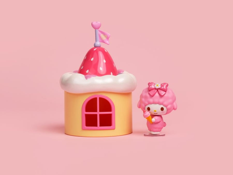 Surprise box with a random figure of My Melody and My Sweet piano roll play - one piece
