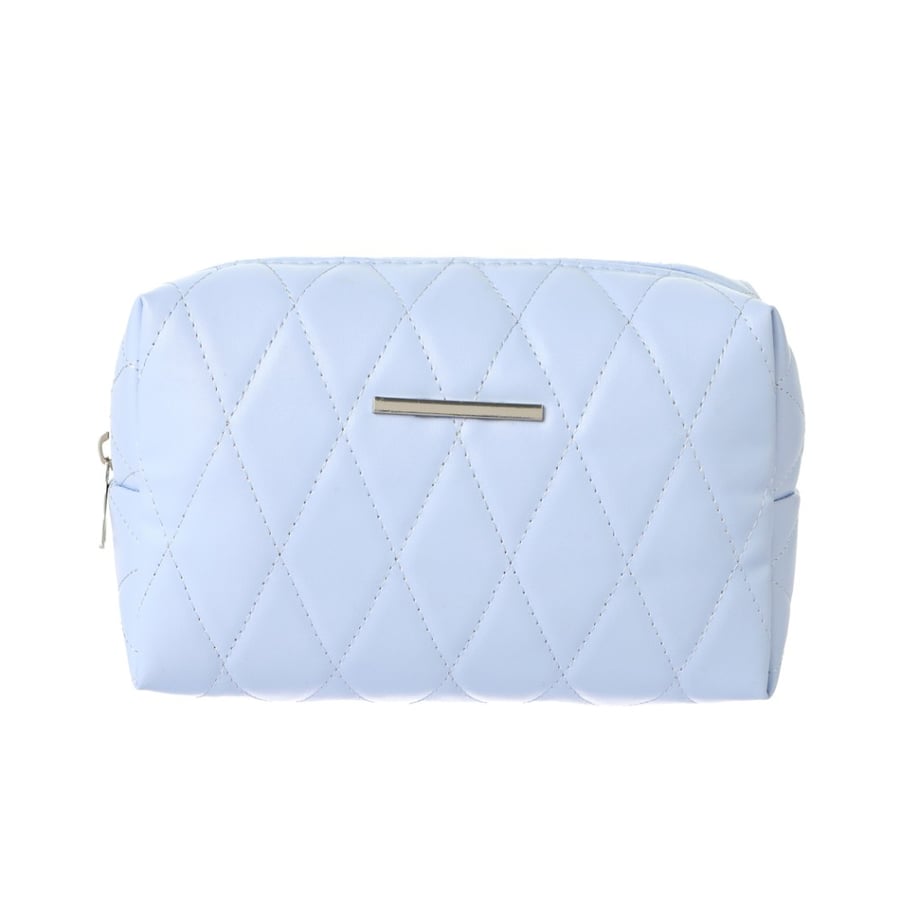 Rectangular makeup bag with specific pattern - light blue - 12×18 cm