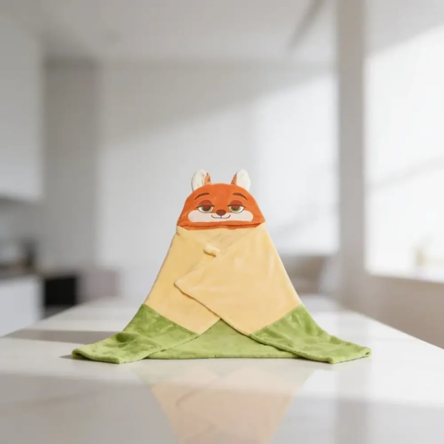 بطانية سميكة بغطاء رأس بتصميم نيك من ديزني زوتوبيا
