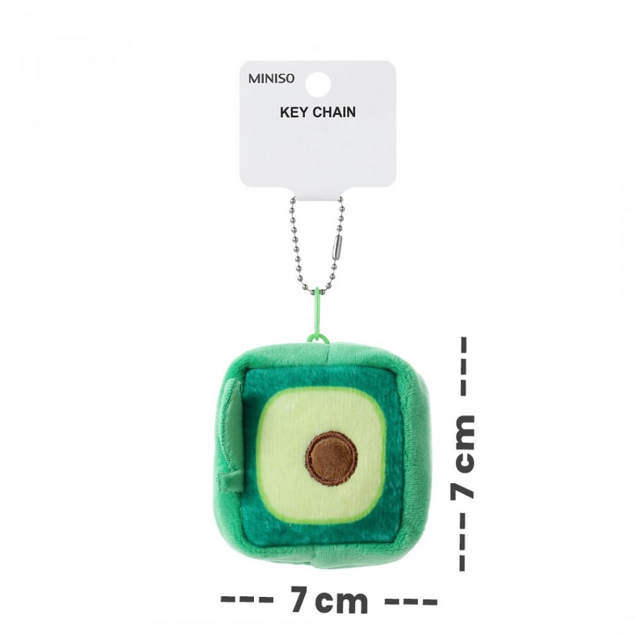 ميدالية ومحفظة نقود  مربعة من مجموعة الفواكه  - 7x7cm