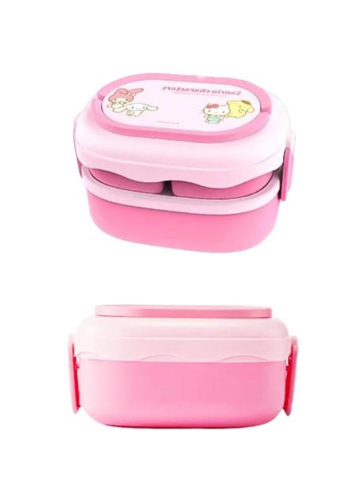 Two-layer lunch box with Sanrio characters - 1600 ml