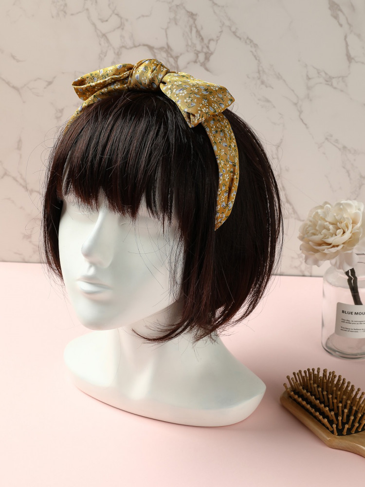 Hairband - leaf-shaped - yellow