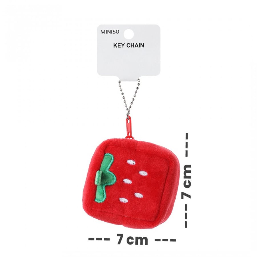 ميدالية ومحفظة نقود  مربعة من مجموعة الفواكه  - 7x7cm