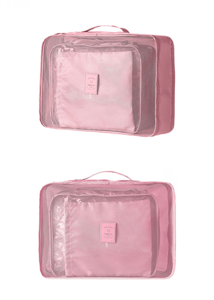 Mini Qoo clothing storage bag 3 pieces - pink