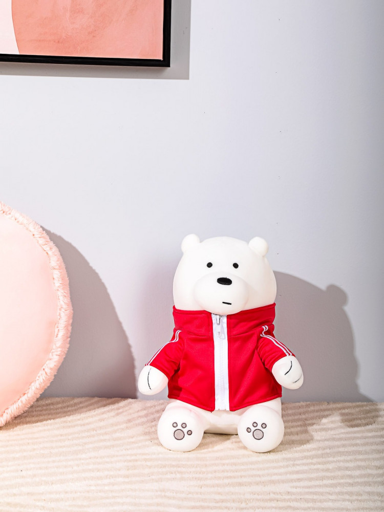 دمية الدب قطبي من سلسلة الدببة الثلاثة بلباس رياضي  - 28cmx18cm