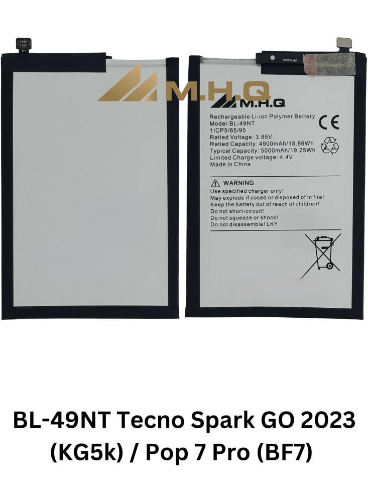 بطارية BATTERY BL-49NT Tecno Spark GO 2023 (KG5k) / Pop 7 Pro (BF7)
