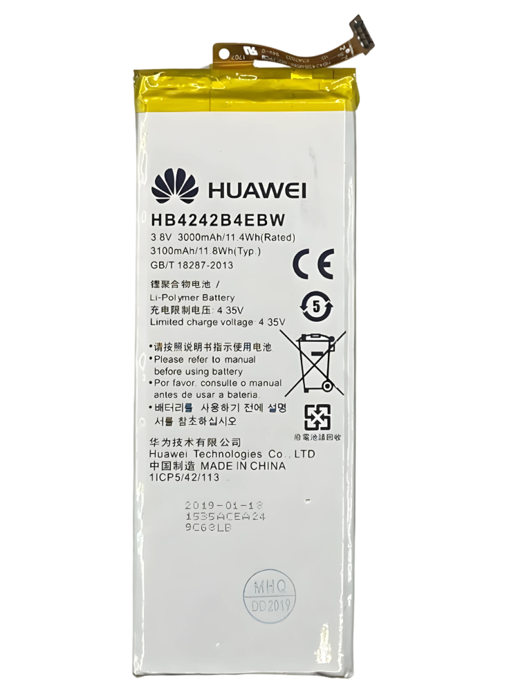 M.H.Q Honor 4X: Che1-CL10, Che1-L04, Che1-L19: HB444199EBC BATTERY -بطارية