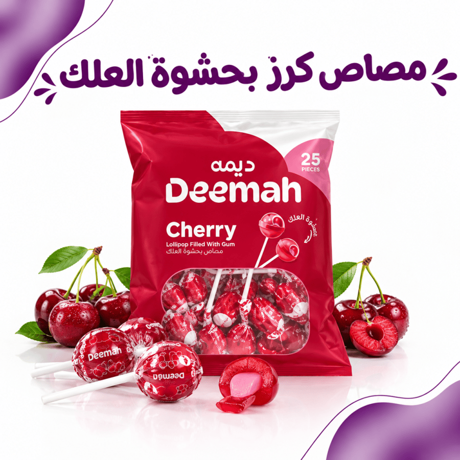 مصاص كرز بحشوة العلك من ديمه