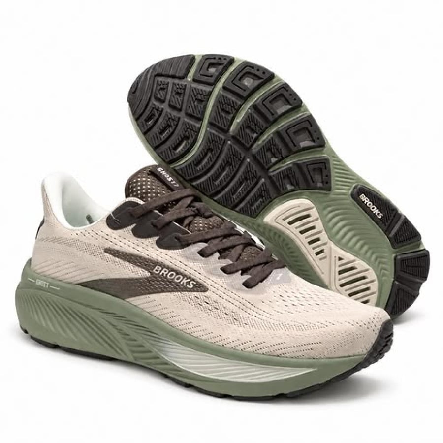 حذاء | Brooks Ghost 17 Beige / Olive Green