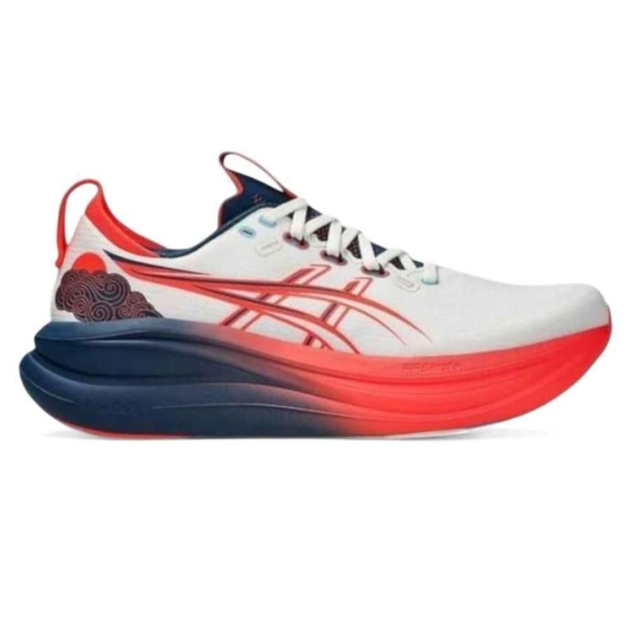 حذاء | ASICS GEL-NIMBUS 28 White Red Navy