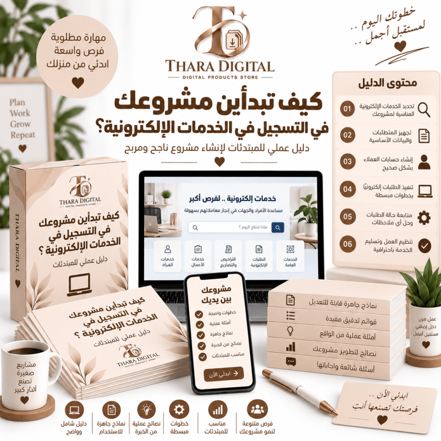كيف تبدأين مشروعك في التسجيل في الخدمات الالكترونية