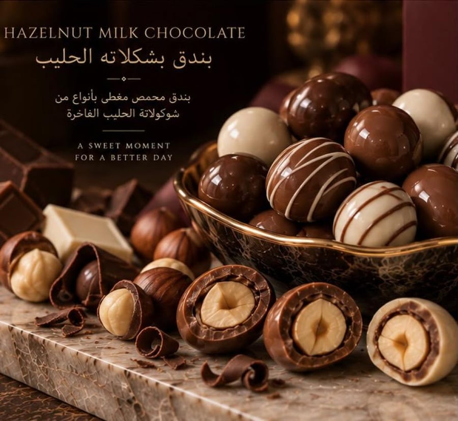 بندق شوكلاته الحليب