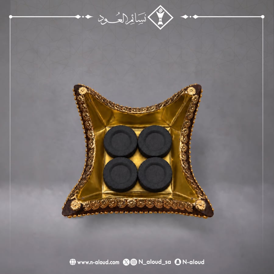 مبخرة نجدية عريضة مسامير نحاس