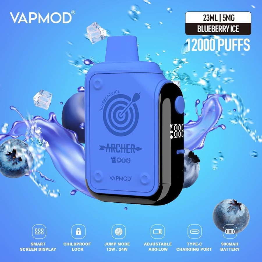 سجائر إلكترونية سحبه فيب مود بنيكوتين ٥٠ مع ١٢ ألف موشة