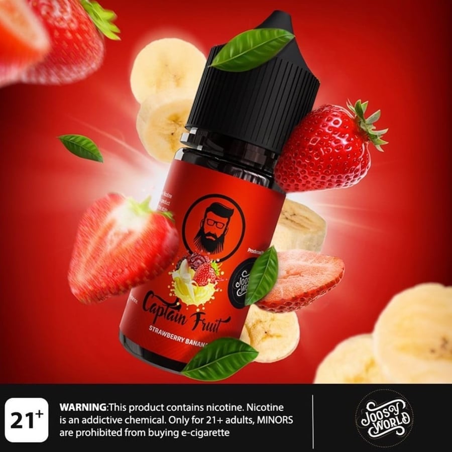 نكهة سولت كابتن فروت فراوله بنانا Captain Fruit STRAWBERRY BANANA