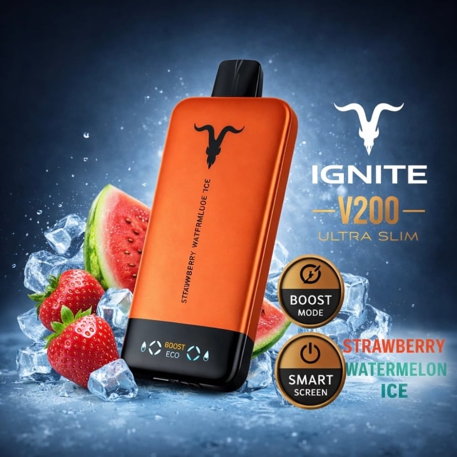سحبة اجنايت V200 ألترا سليم 20,000 سحبة – نيكوتين 20 ملغ | IGNITE V200 Ultra Slim