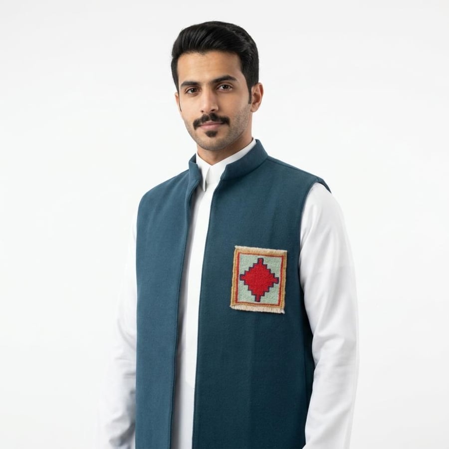 The Teal Najm Vest