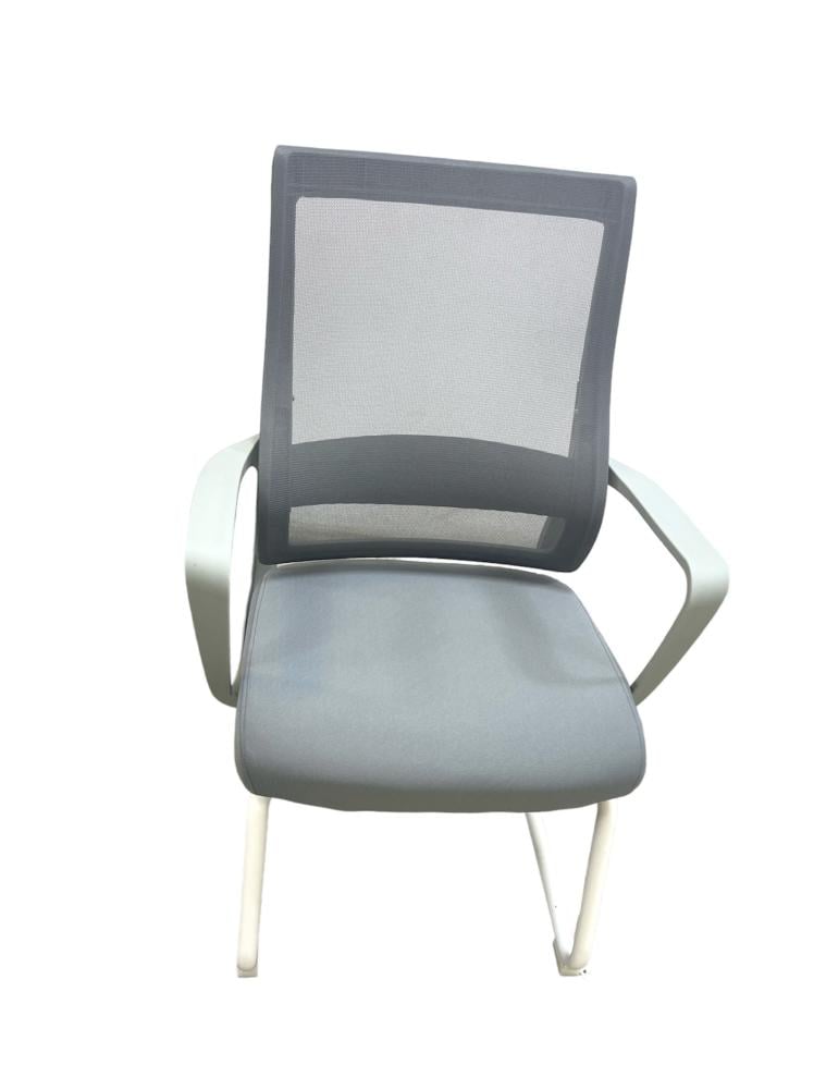 Grey Mesh Fixed Office Chair