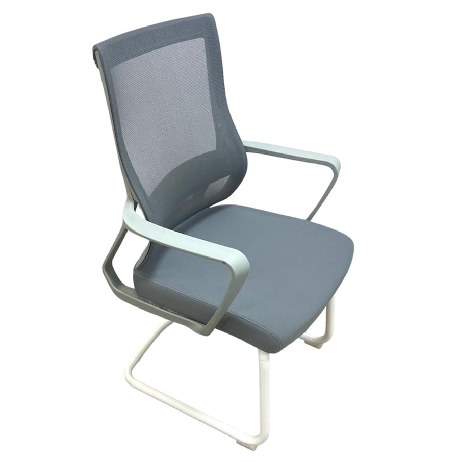 Grey Mesh Fixed Office Chair
