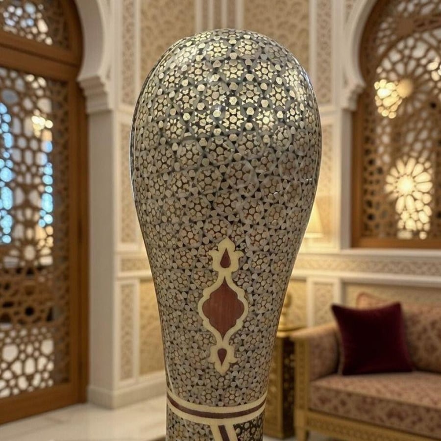 عصى صولجان ملكي قطعتين مع شنطه جلد فاخره جدا (F)
